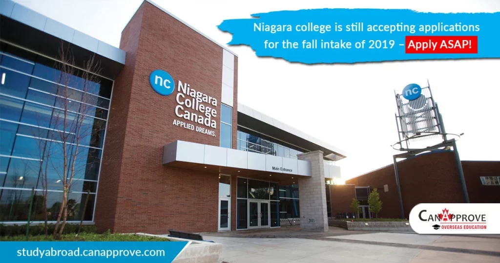 Niagara College is still accepting applications for the fall intake of 2019!