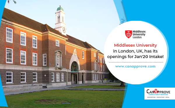 Middlesex University in London has opened the gates for Jan’20 intake!
