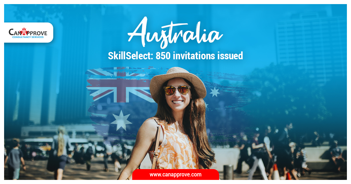 850 invitations issued invitation rounds for 189/491 Australia visas