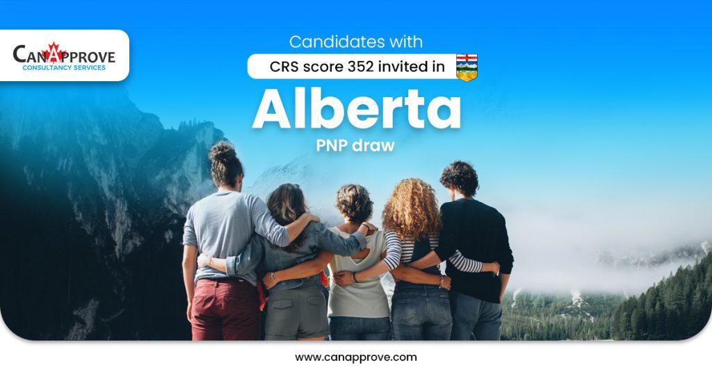 AINP CRS draw invitation to candidate with a minimum score 352