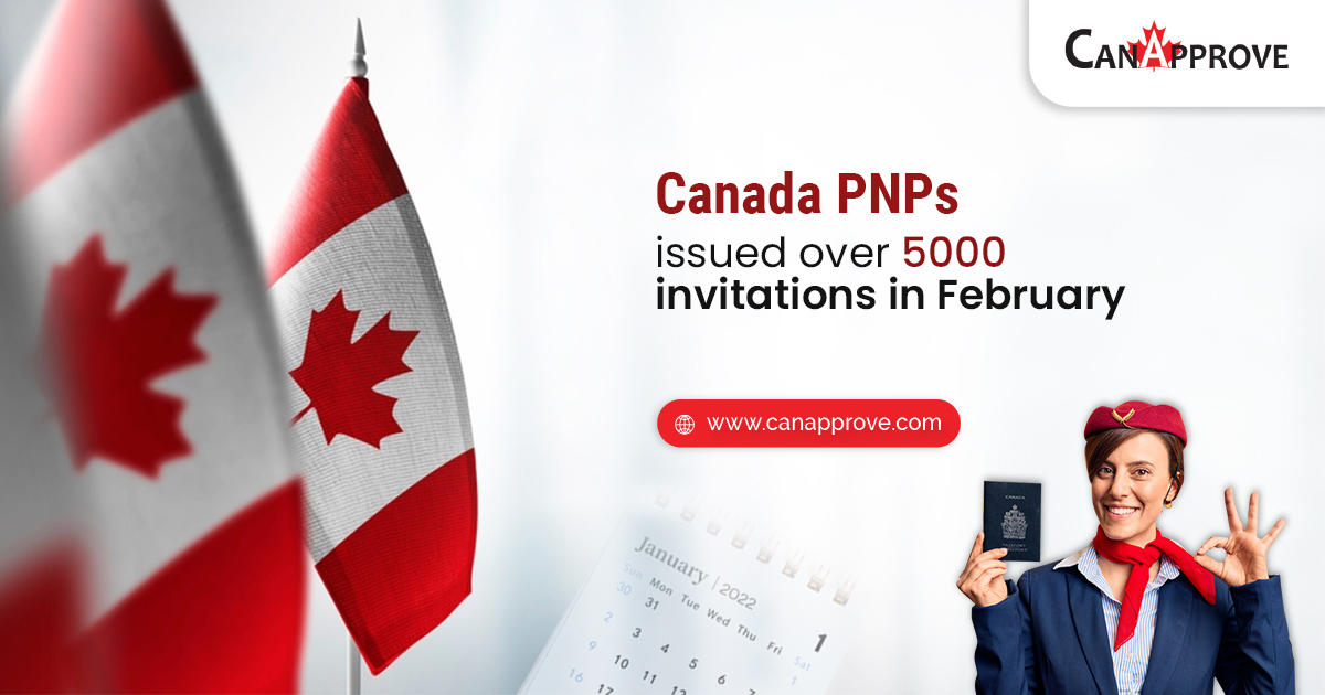 Canada PNP draws held in February 2022