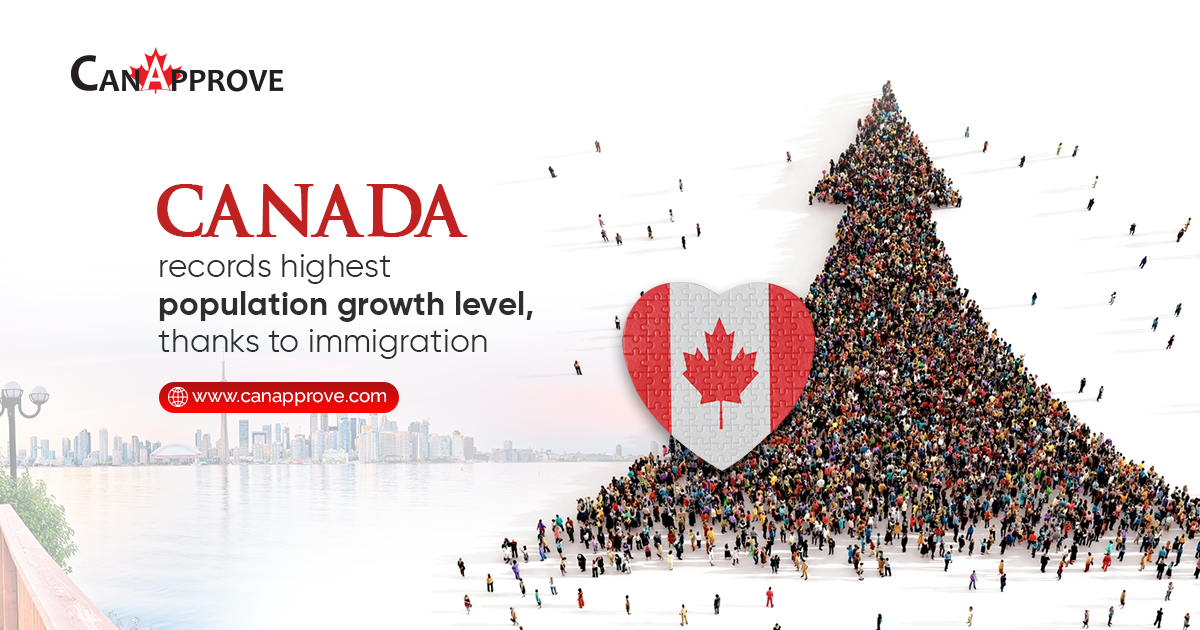 Canada records highest population growth rate,