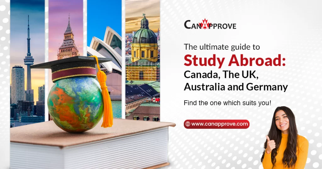 The ultimate guide to Study Abroad: Canada, the UK, Australia, and Germany. Find the one which suits you!
