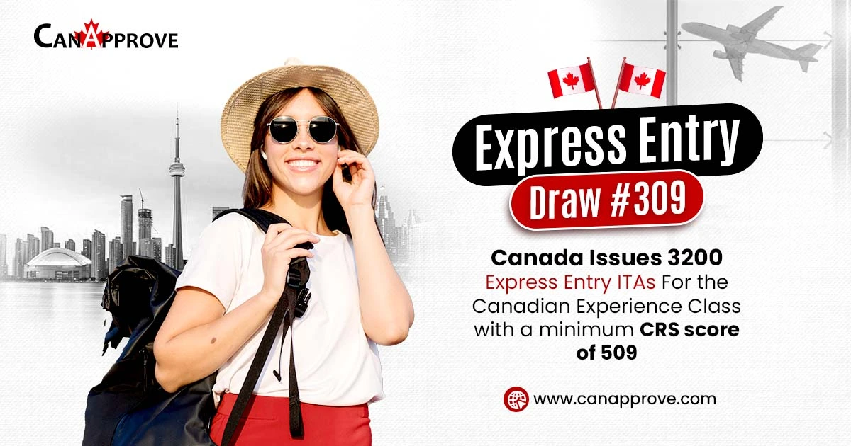 Canada Issues 3200 Express Entry ITAs For the Canadian Experience Class with a minimum CRS score of 509