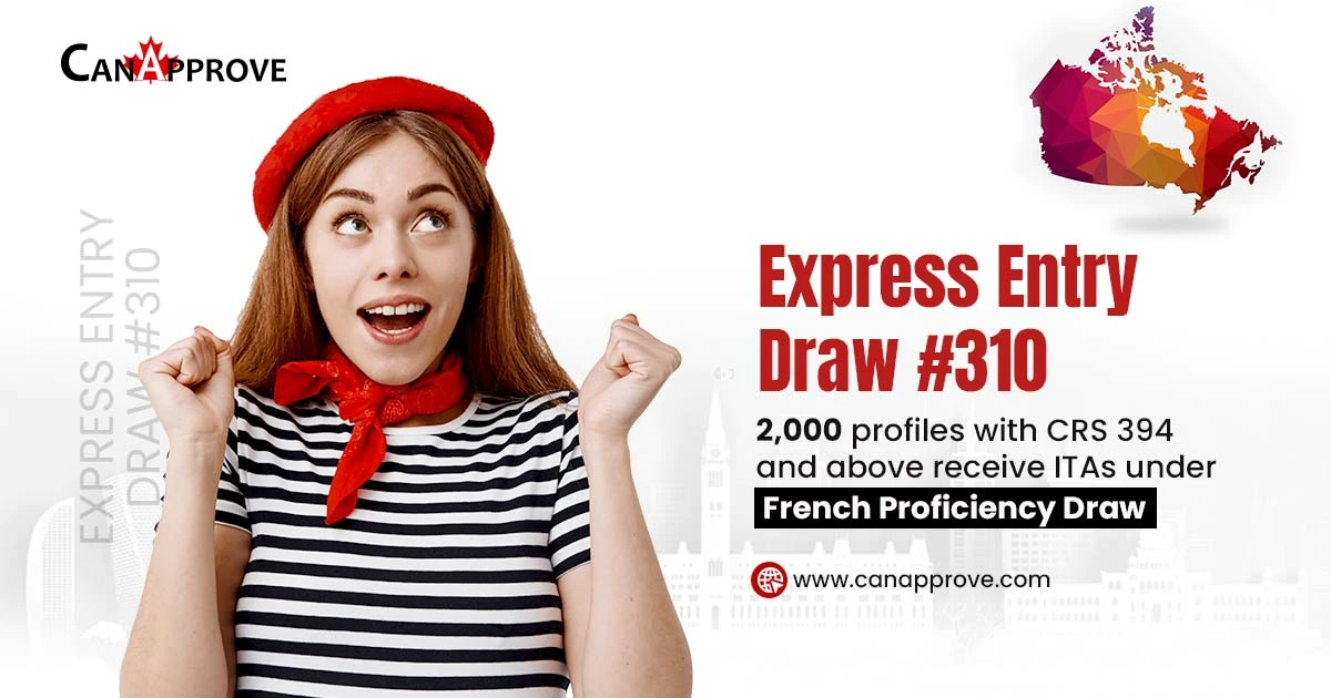 2,000 profiles with CRS 394 and above receive ITAs under French Proficiency Draw