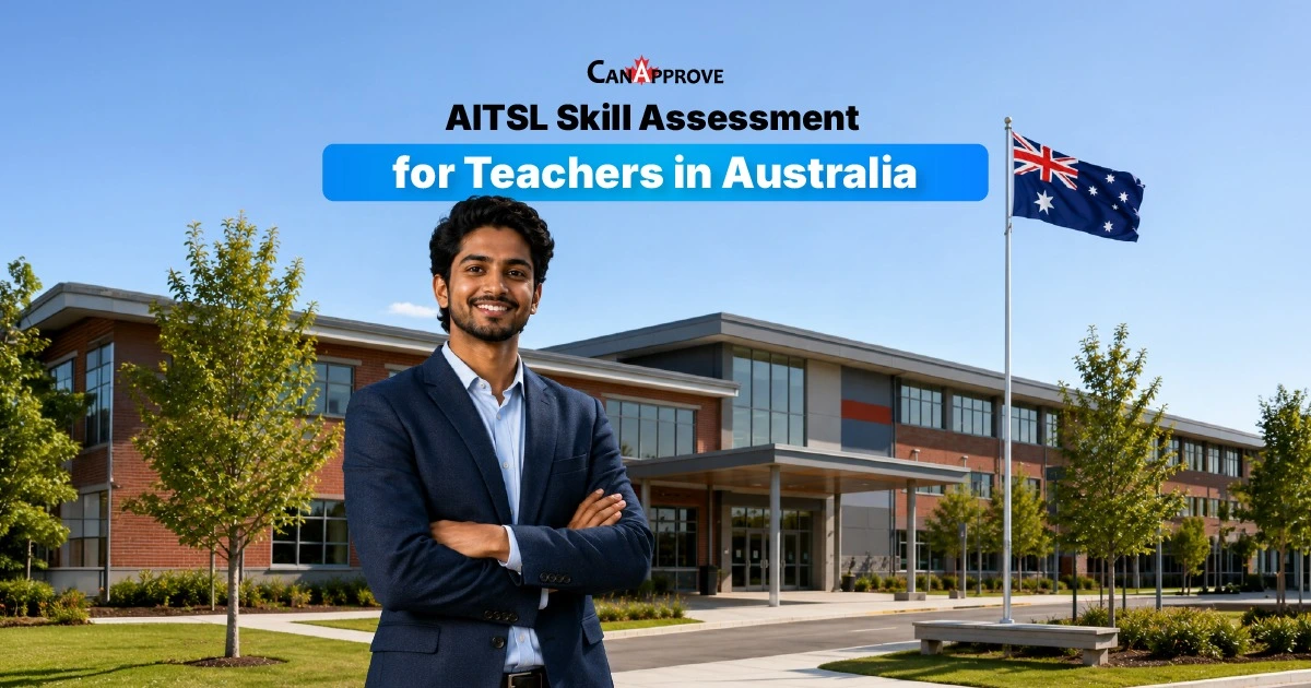 A male teacher in front of a school somewhere in Australia